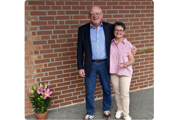 Der neue Präsident Hermann Baars mit seiner Frau Bettina