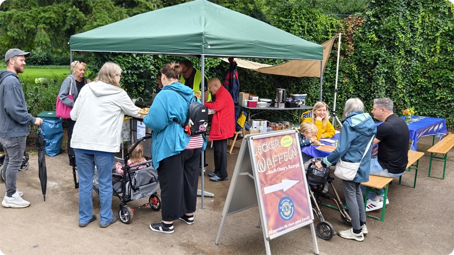 Lions Club Wienhausen-Flotwedel auf dem Flohmarkt am 02. August 2025