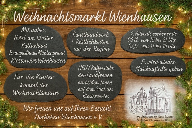 Weihnachtsmarkt Wienhausen 2025 - Ankündigung