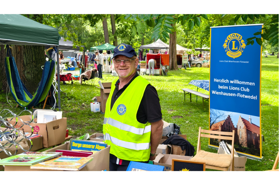 Lions Club Wienhausen-Flotwedel auf dem Flohmarkt am 1. August 2026